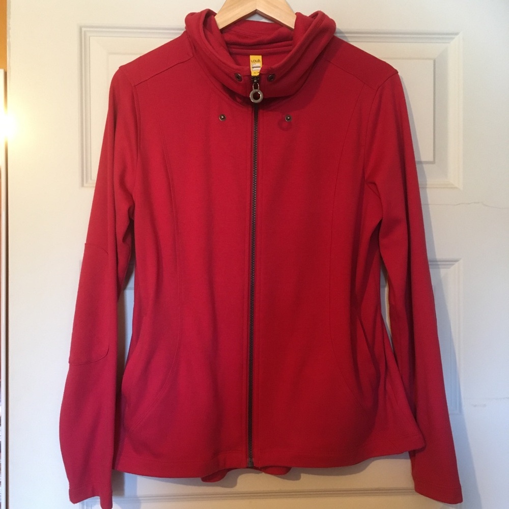 LOLE Red Zipup Cardigan XL